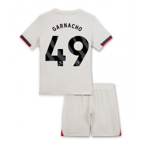 Fotbalové Dres Chelsea Alejandro Garnacho #49 Dětské Venkovní Oblečení 2025-26 Krátký Rukáv (+ trenýrky)